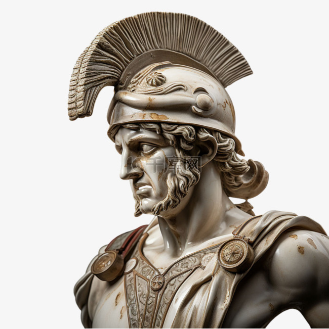 数字艺术罗马战士元素立体免抠图
