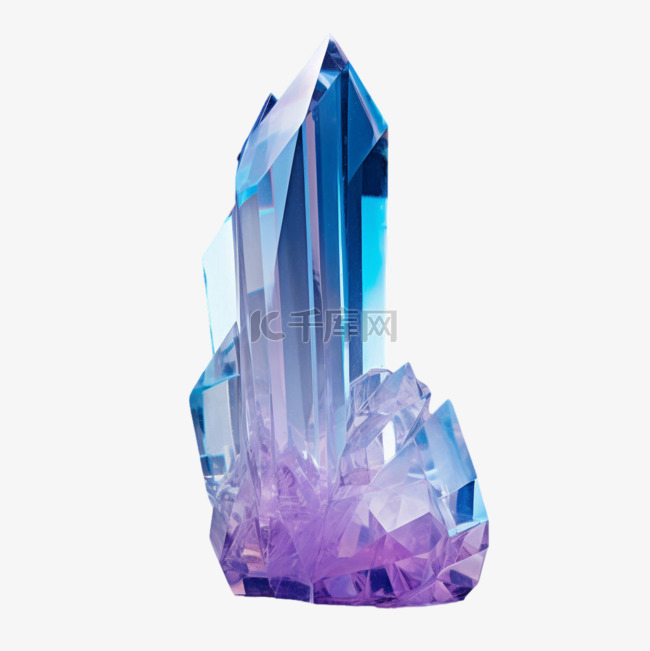 素材蓝紫立方体元素立体免抠图案