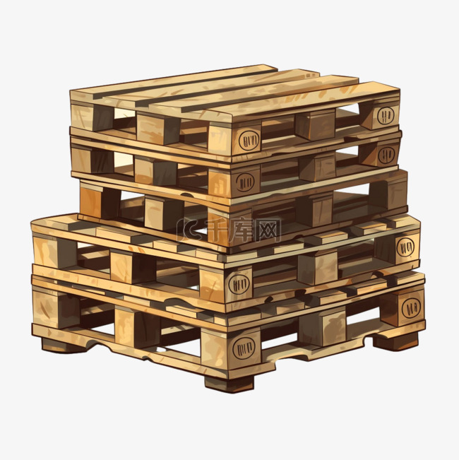 商品架木头元素立体免抠图案8