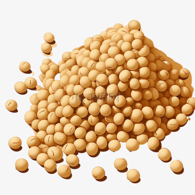 黄豆植物元素立体免抠图案