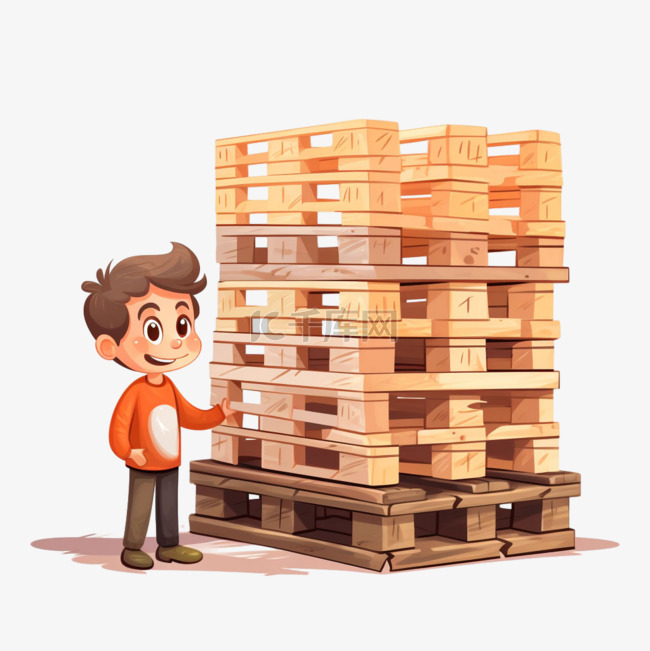 商品架木头元素立体免抠图案16