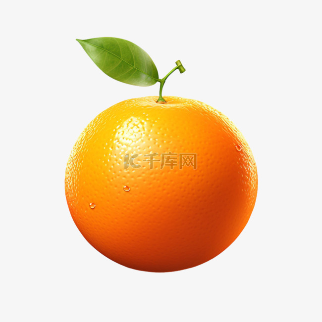 成熟橘子元素立体免抠图案真实
