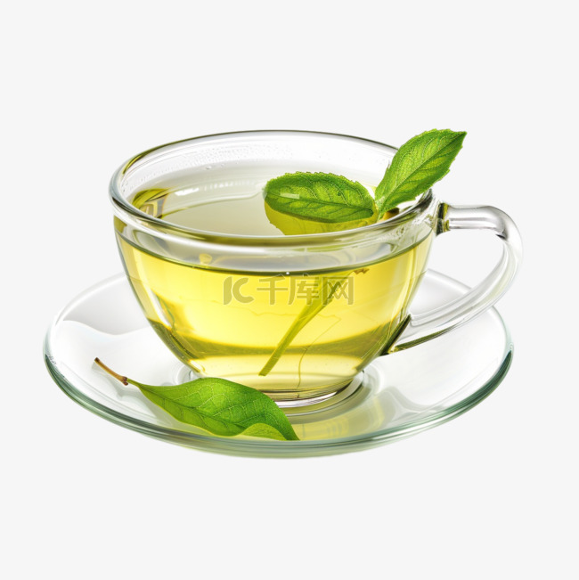 元素茶叶免抠一杯茶摄影图