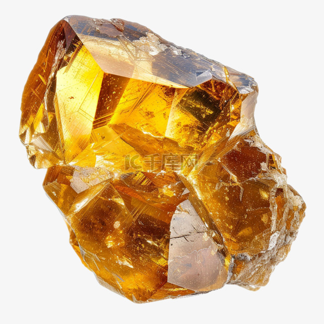 黄色钻石元素立体免抠图案特色