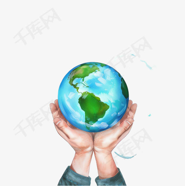 免抠元素世界地球日双手捧着地球