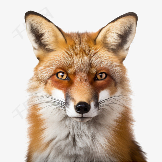 狐狸正面元素立体免抠图案