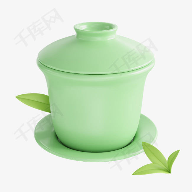 3D清茶茶叶茶水png图片