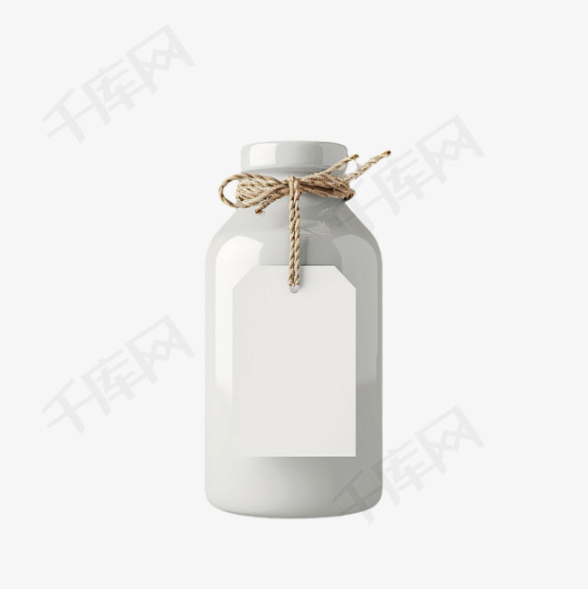 白色瓶子元素立体免抠图案