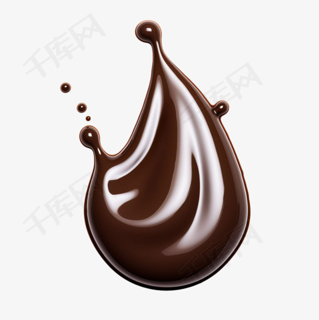 巧克力水滴元素立体免抠图案