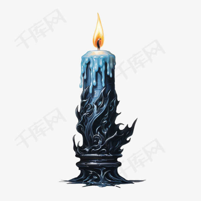 蜡烛火苗元素立体免抠图案