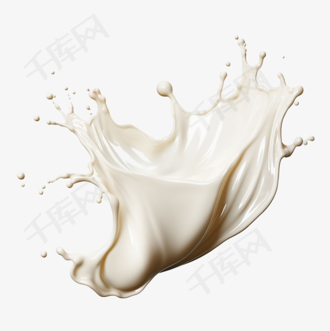 酸奶液体元素立体免抠图案