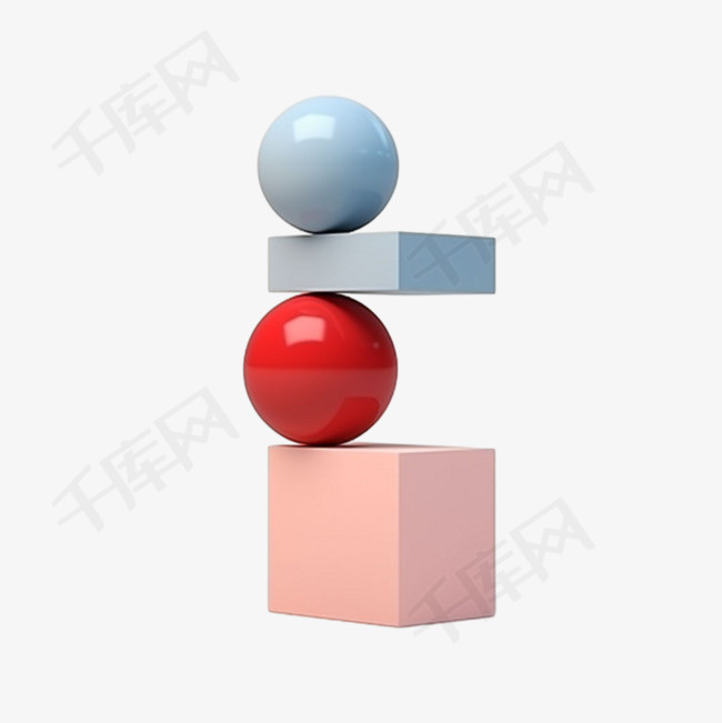 球体组合元素立体免抠图案
