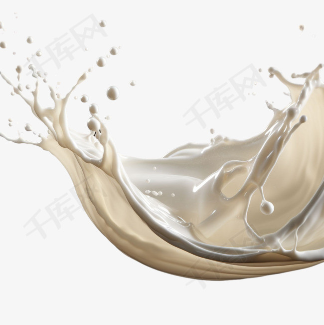 酸奶液体元素立体免抠图案