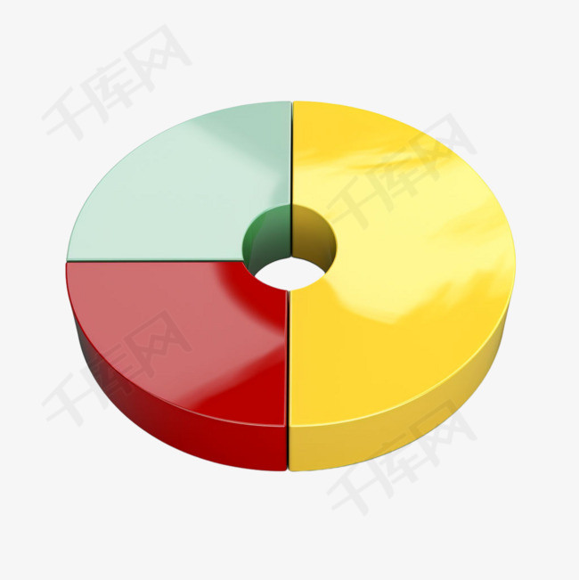 分割色块元素立体免抠图案