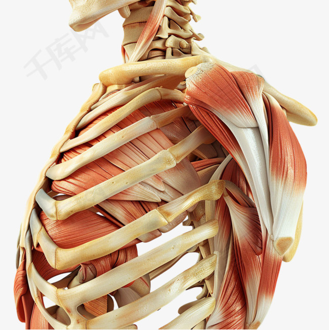 骨骼肌肉元素立体免抠图案