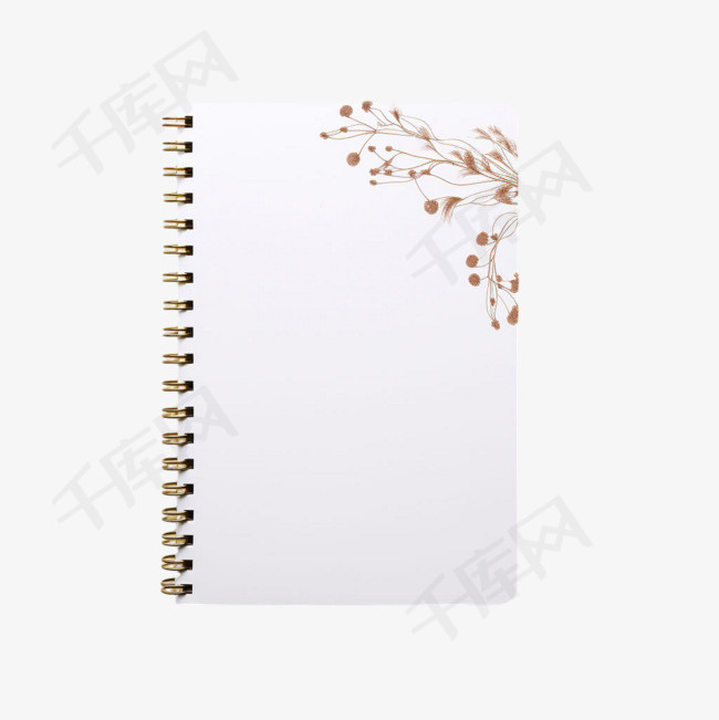 白色笔记本元素立体免抠图案