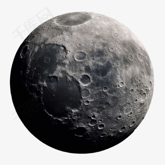 月球星球元素立体免抠图案