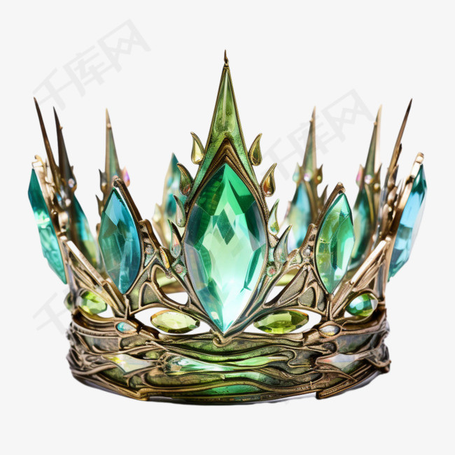 皇冠宝石元素立体免抠图案