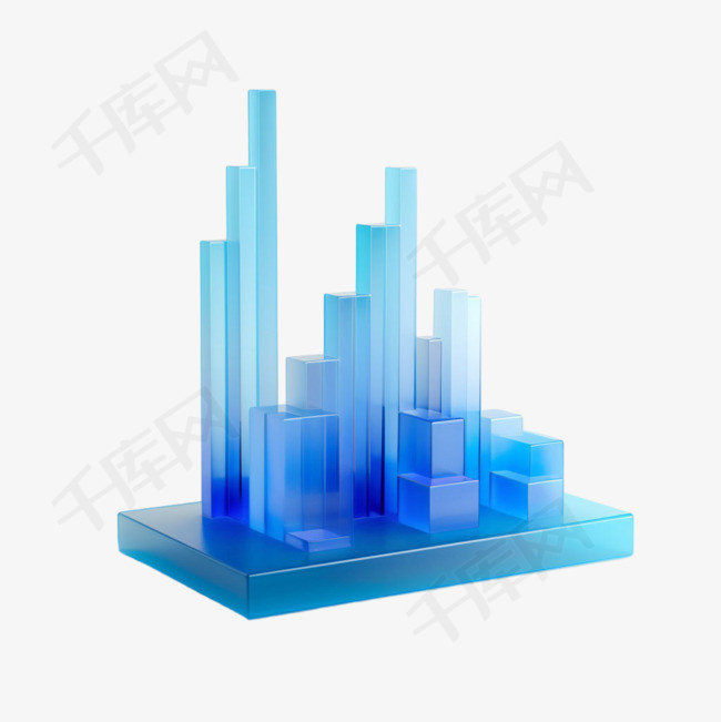 柱状图科技元素立体免抠图案