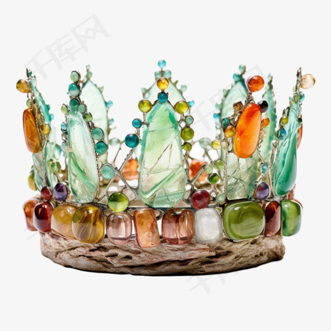 皇冠宝石元素立体免抠图案