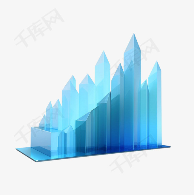 柱状图科技元素立体免抠图案