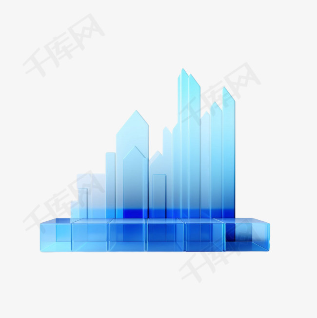 柱状图科技元素立体免抠图案