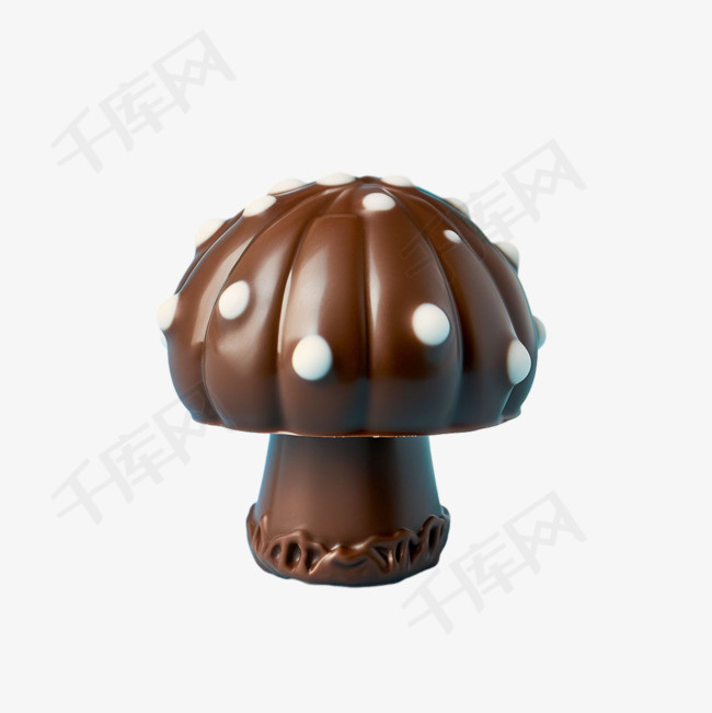 蘑菇巧克力元素立体免抠图案