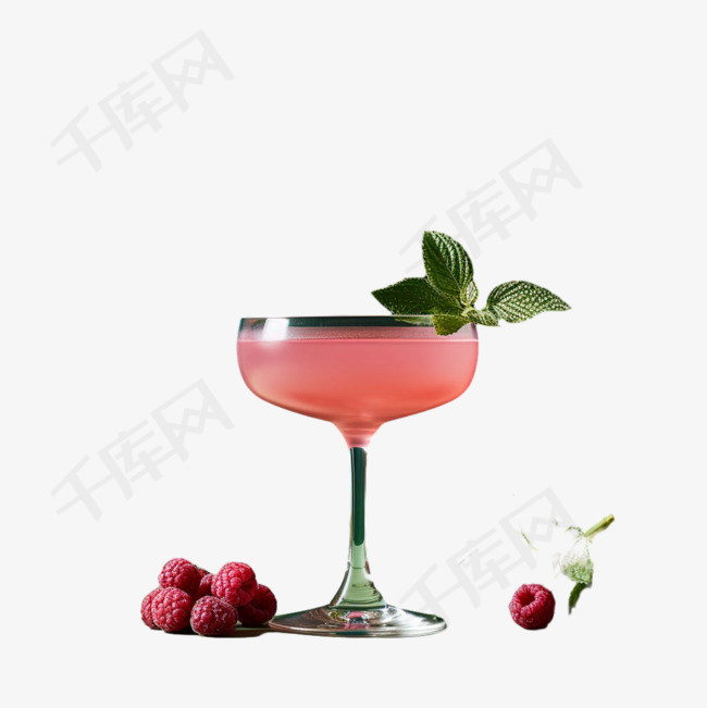 树莓饮料元素立体免抠图案