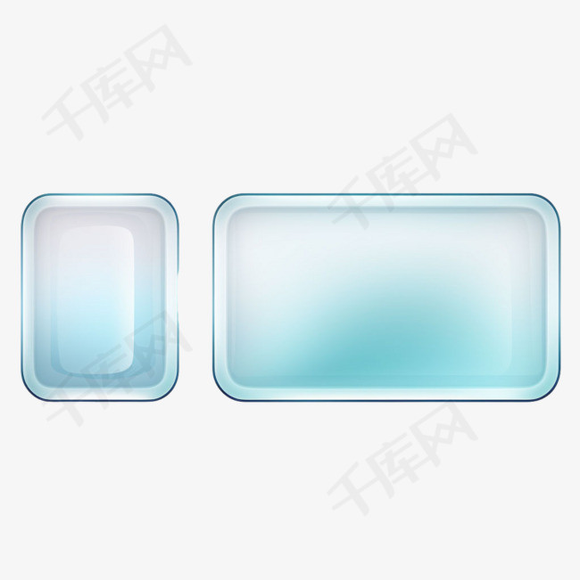 透明玻璃体元素立体免抠图案