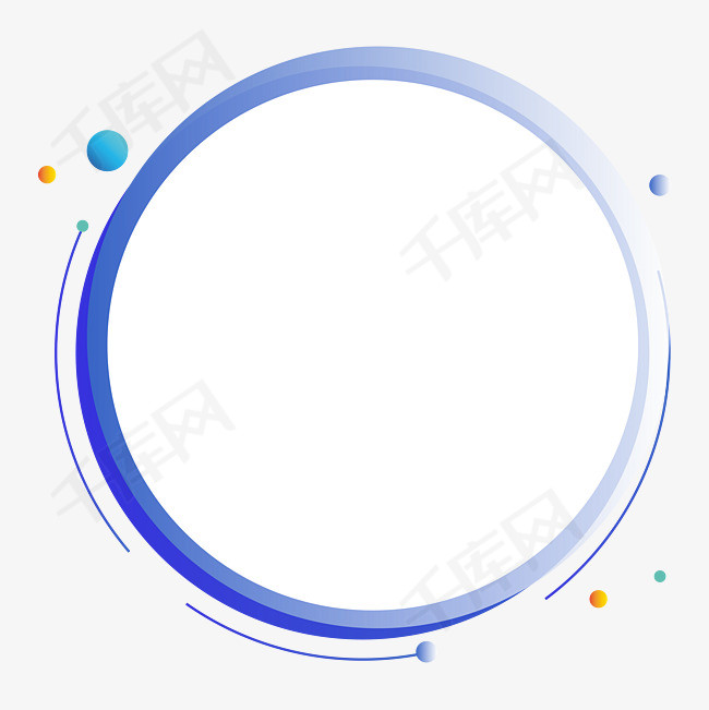 科技蓝圆形边框设计图