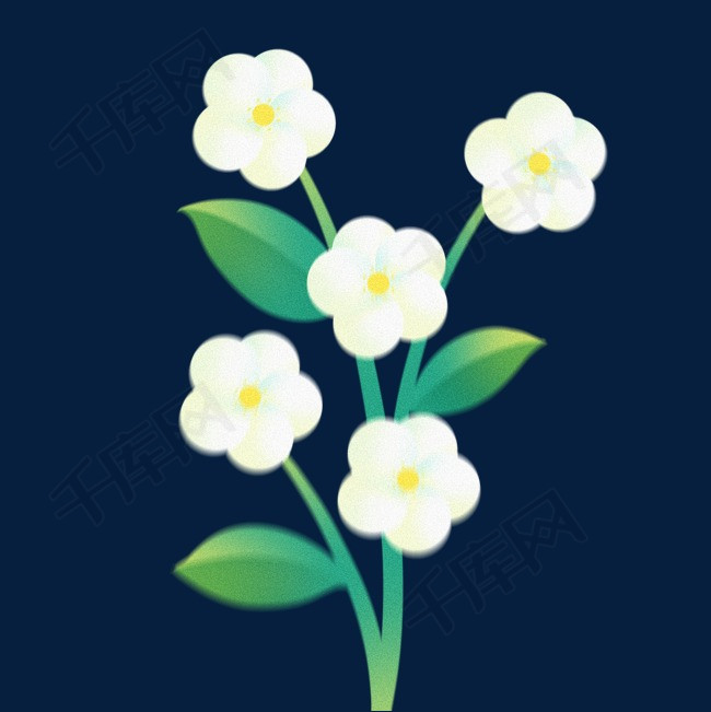 踏青春季春天弥散风白色花朵植物