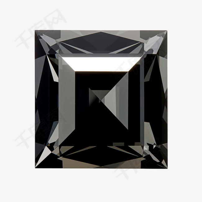 黑色晶体元素立体免抠图案