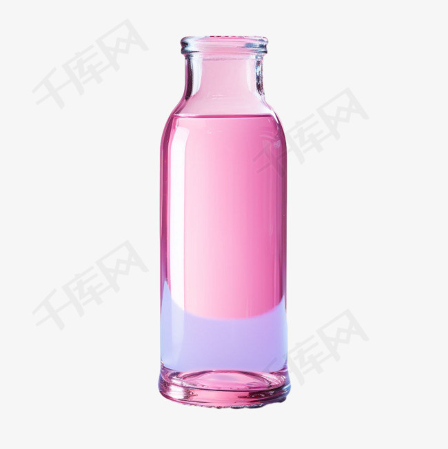 玻璃瓶饮料元素立体免抠图案