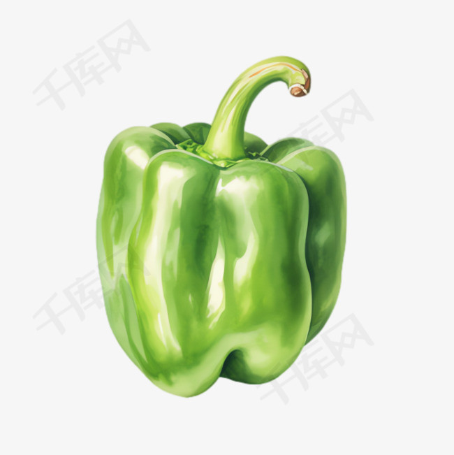 青椒食物元素立体免抠图案