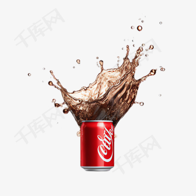 可乐饮料元素立体免抠图案