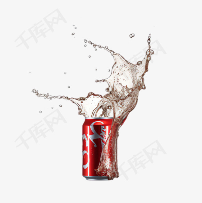 可乐饮料元素立体免抠图案