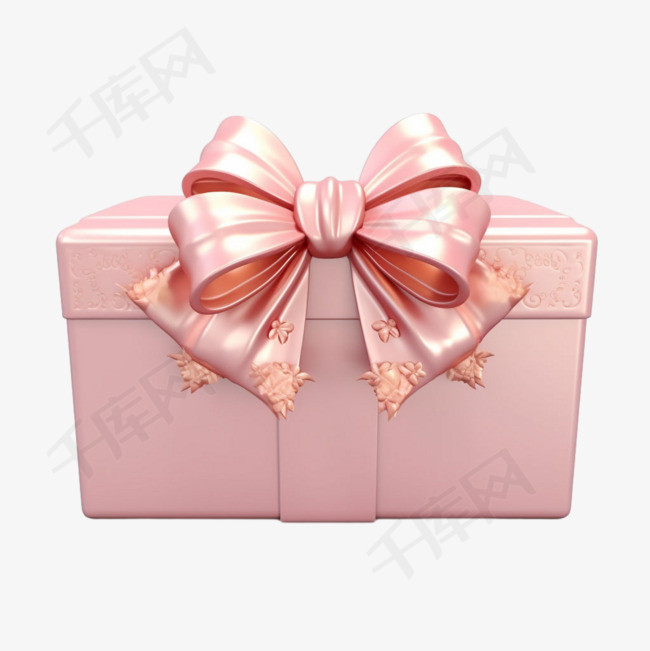 礼盒粉色元素立体免抠图案