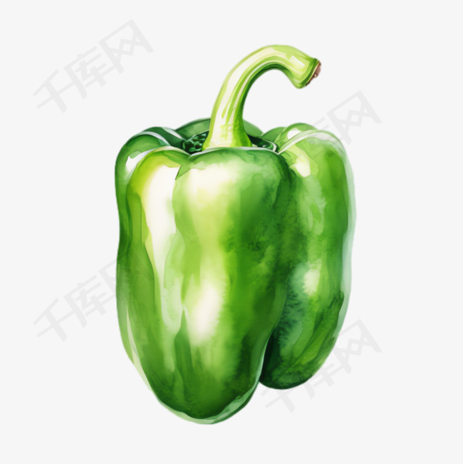 青椒食物元素立体免抠图案
