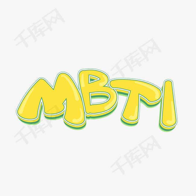 MBTI人格测试卡通标题元素