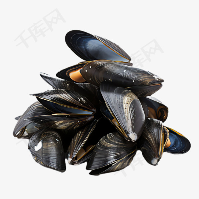蛤蜊珍珠元素立体免抠图案