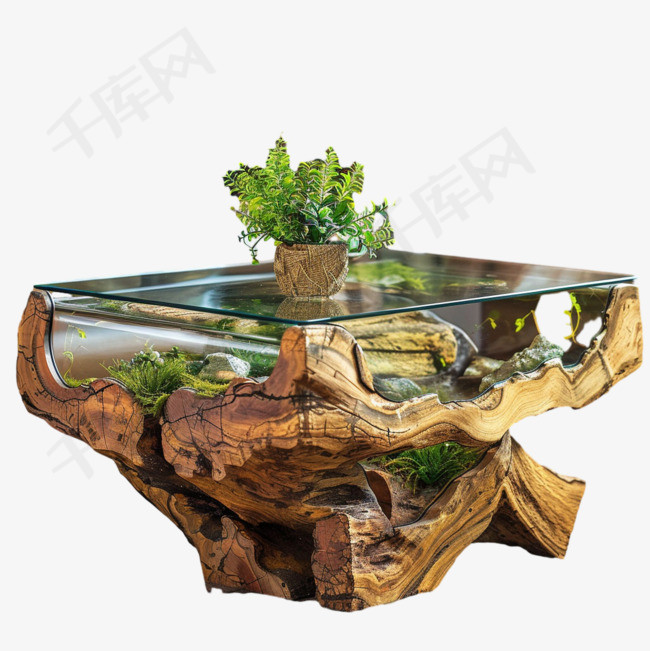桌子木头元素立体免抠图案