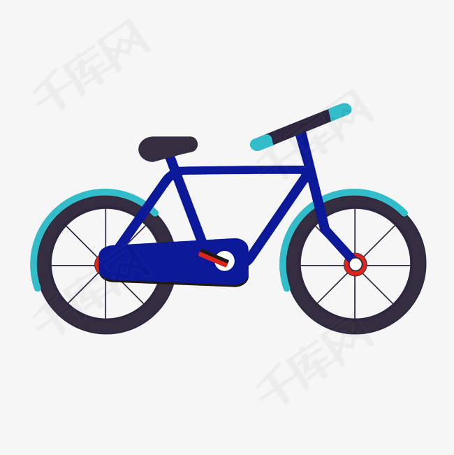 自行车运动交通工具卡通设计图