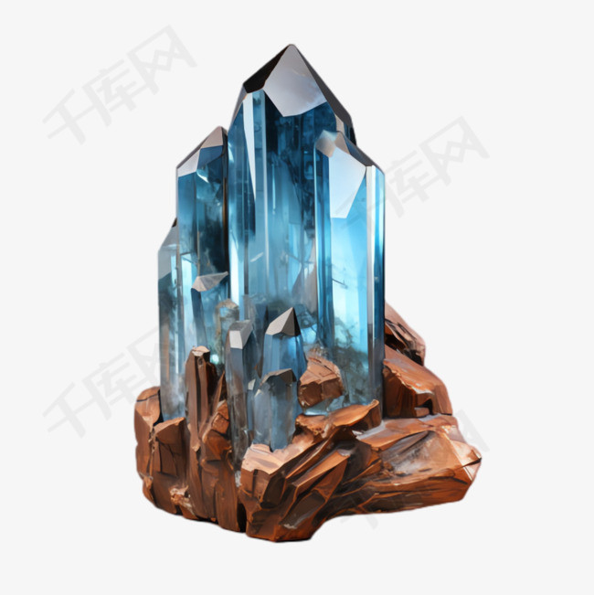 水晶透明元素立体免抠图案