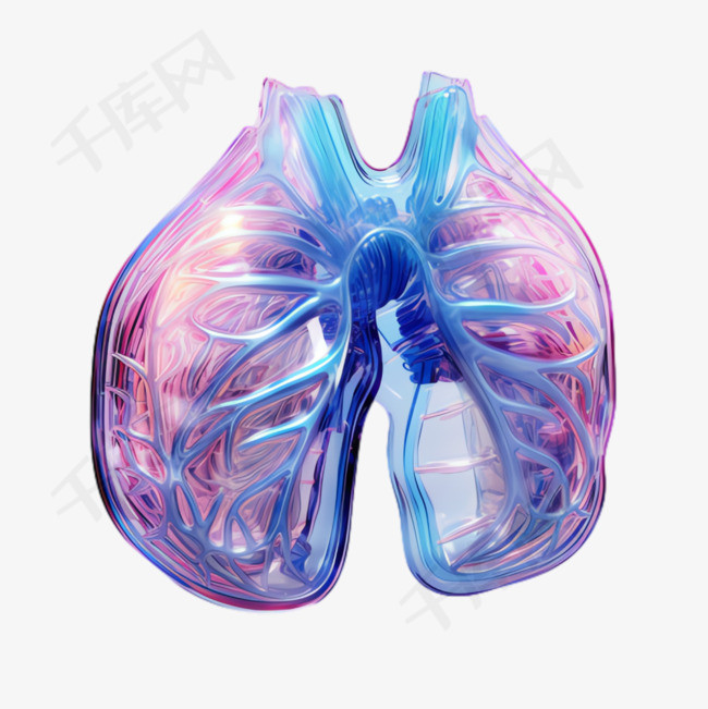 肺部模型元素立体免抠图案
