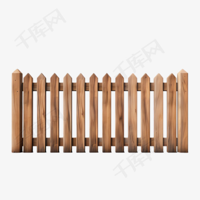 木制围栏元素立体免抠图案