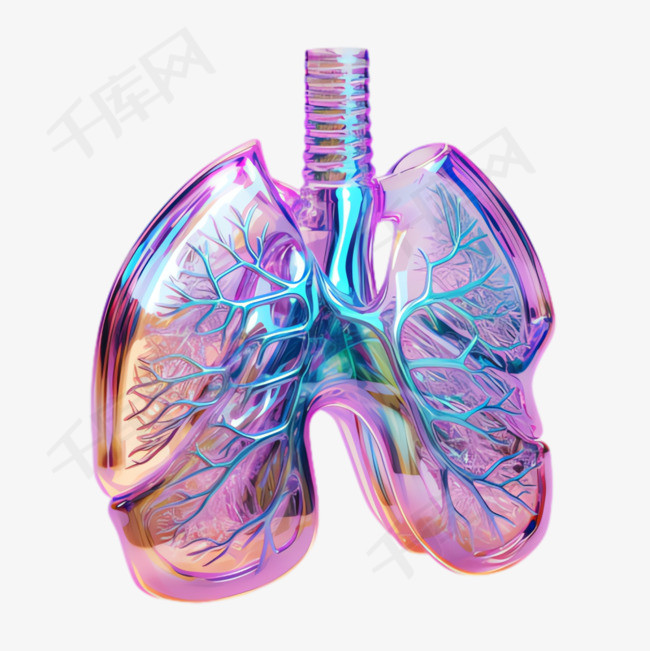 肺部模型元素立体免抠图案