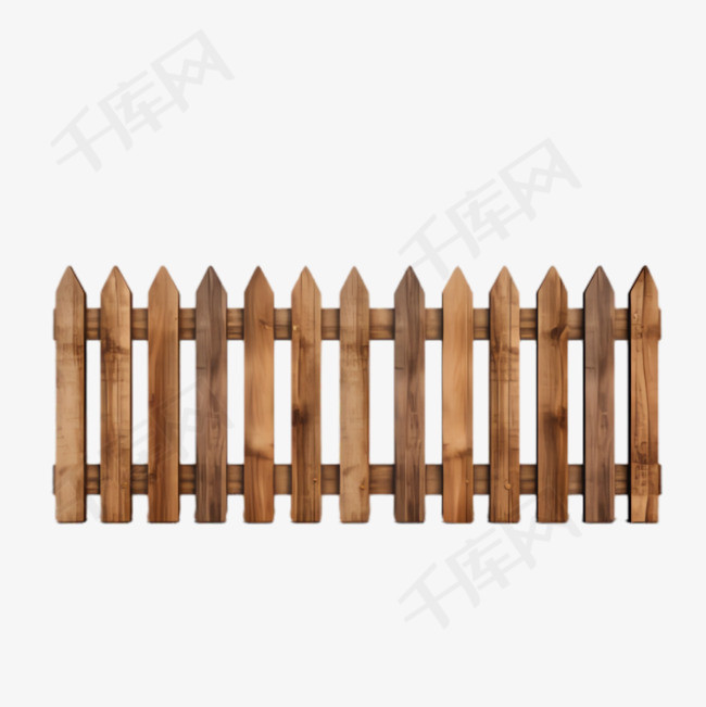 木制围栏元素立体免抠图案