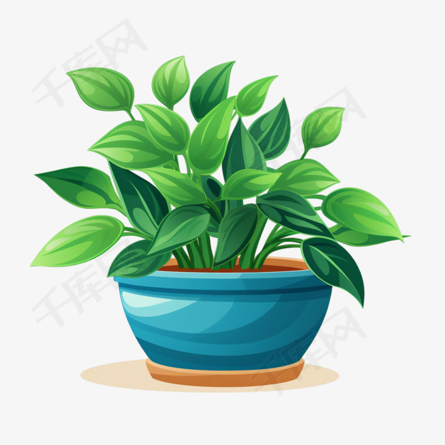 盆栽l绿植元素立体免抠图案