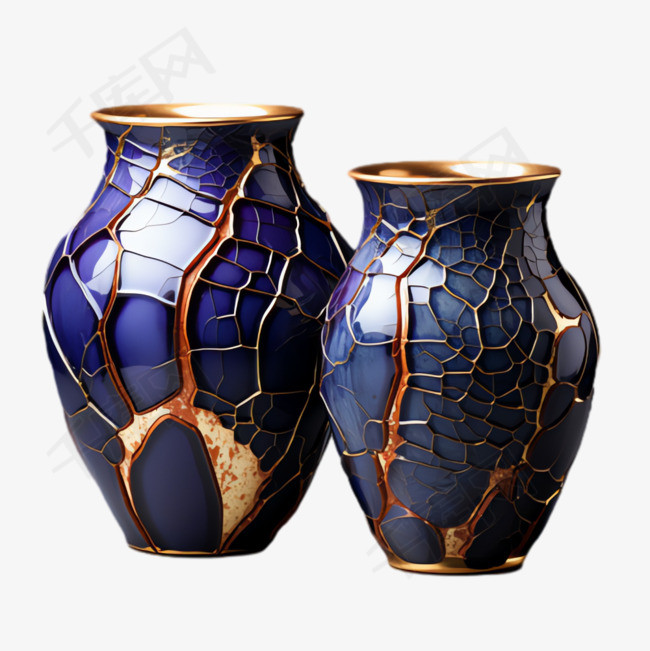 陶瓷窑罐元素立体免抠图案