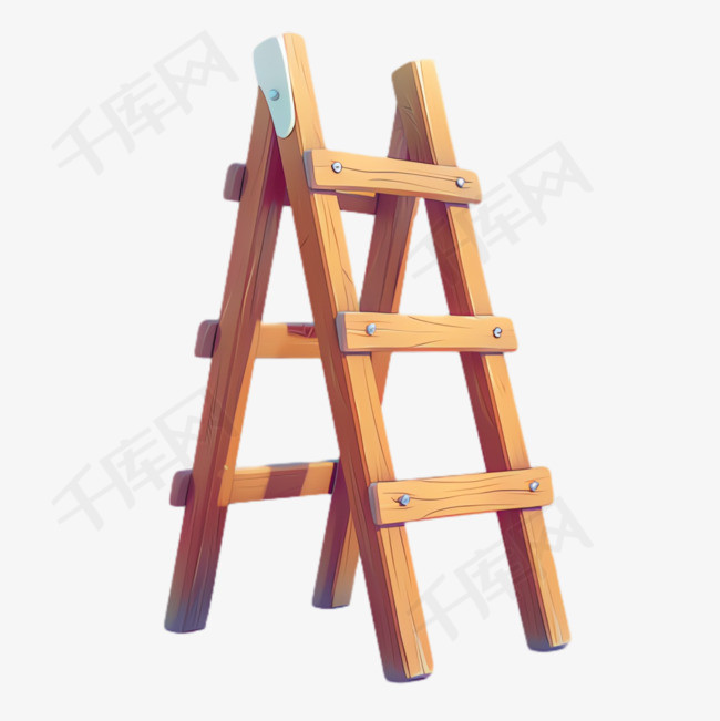 木头梯子元素立体免抠图案